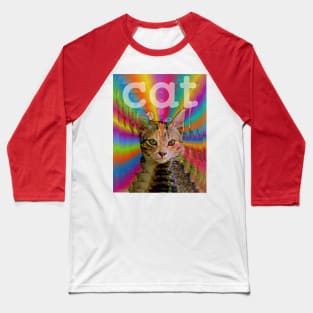 Cat tie dye Baseball T-Shirt
